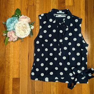 Polka Dot Wrap Top